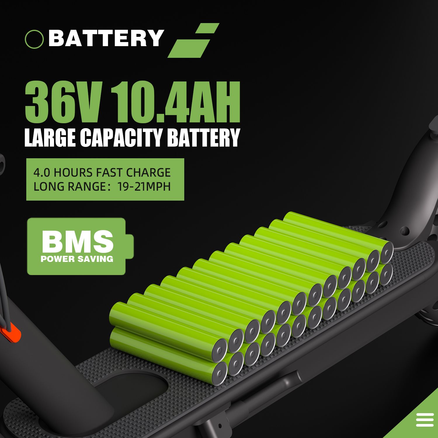 WHOSU J03 PRO Electric Scooter 8.5Tires Up to 17/22 Miles Range 350W Motor 19 MPH Portable Folding Commuting Electric Scooter Adults with Double Braking System and App - Image 3