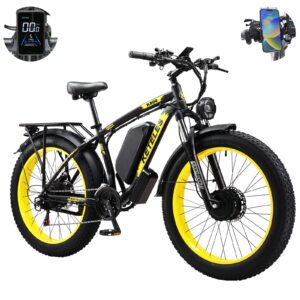 KETELES Electric Bike 48V 23AH Dual Motor 1000W*2 26"*4.0 MTB
